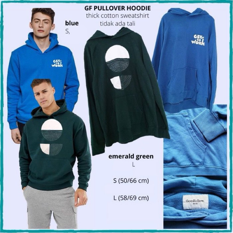 Hoodie / Sweatshirt Unisex Tanpa Tali brand GOODFELLOW Original