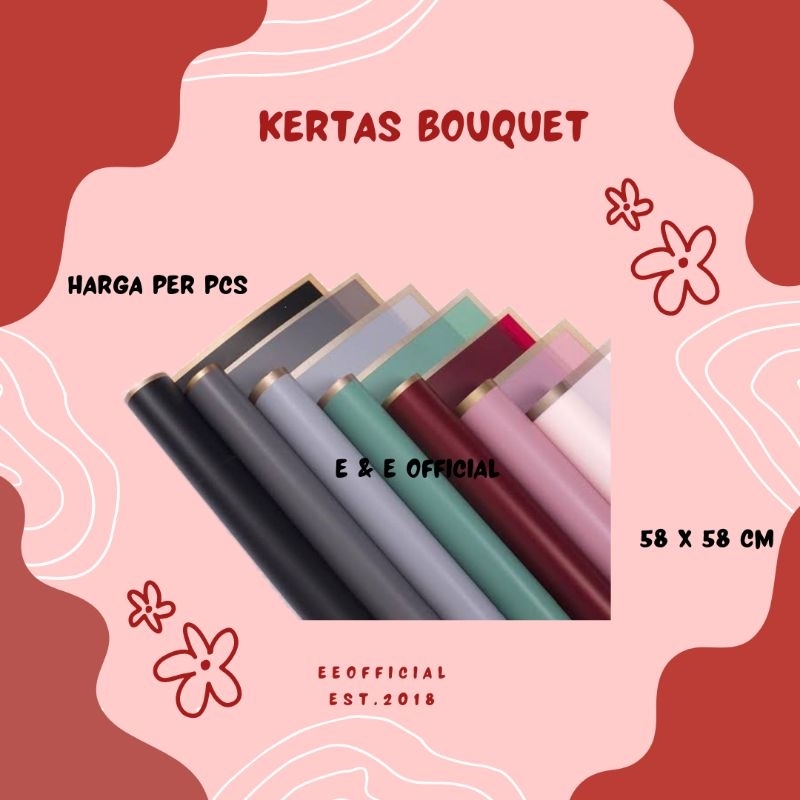 KERTAS BOUQUET BUNGA / KERTAS BUKET BUNGA / SINOW WRAPPING FLOWER PACKING / FLOWER WRAPPING PAPER / 