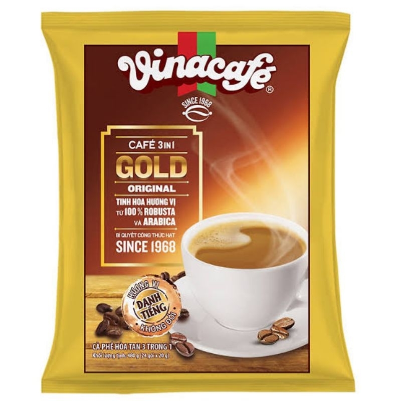 

VINACAFE Cafe 3 in 1 Gold Original Vietnam Instant Coffee - 1 Sachet (20 gr)