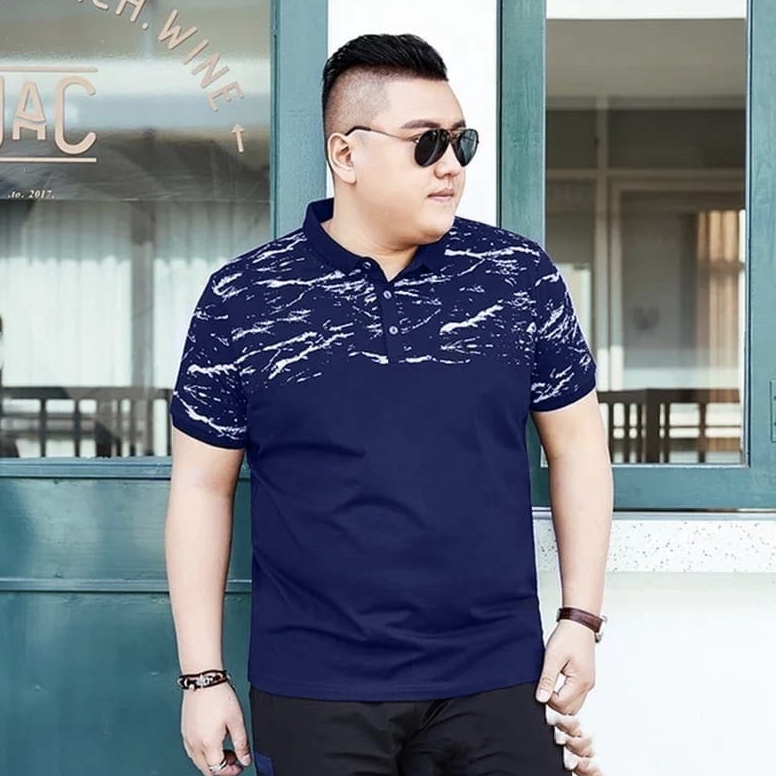 Penjualan Terbanyak BAJU KAOS JUMBO PRIA ATASAN KERAH COWOK BIGSIZE AARON PREMIUM KEKINIAN