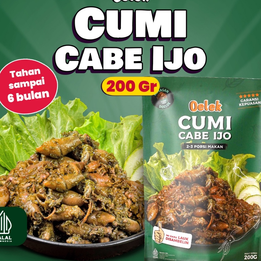

PROMO MURAH Oelek Cumi Cabe Ijo Oelek Lauk Cumi Cabai ijo Lauk Siap Saji