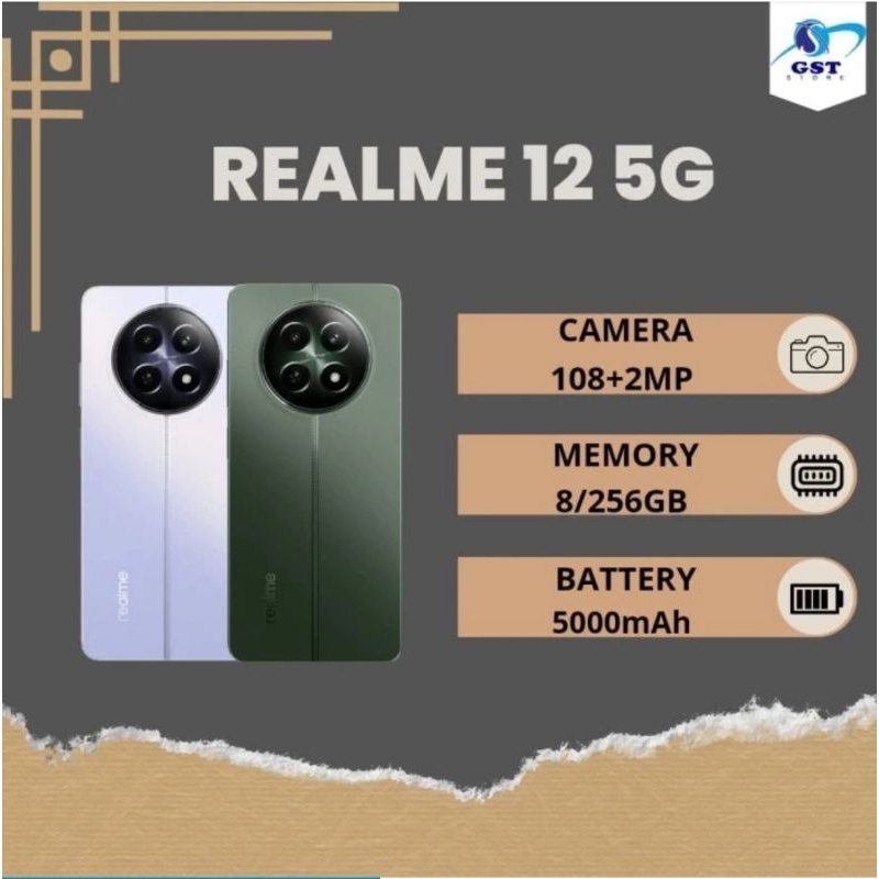 HP REALME 12 5G RAM 8GB INTERNAL 256GB GARANSI RESMI