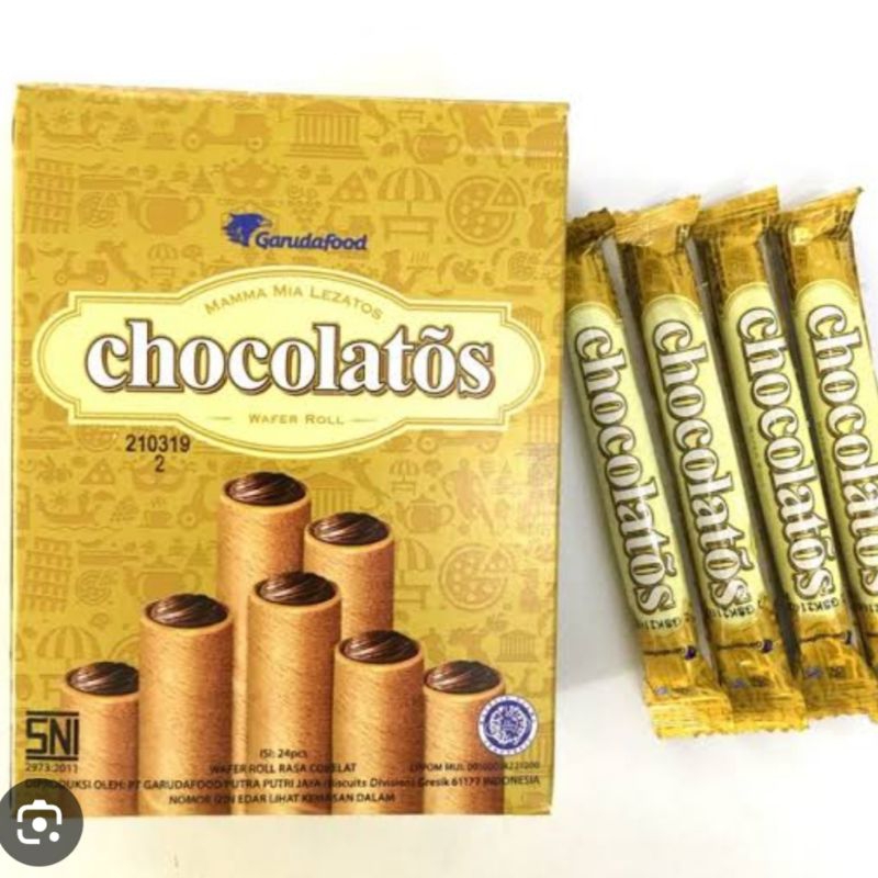

CHOCOLATOS WAFER ROLL 1 BOX ISI 24 PCS