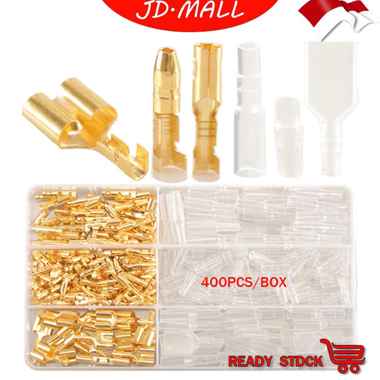 Premium SKUN TERMINAL bulat gepeng jantan betina male female wk ewek kuningan sun w ewe klem kabel s