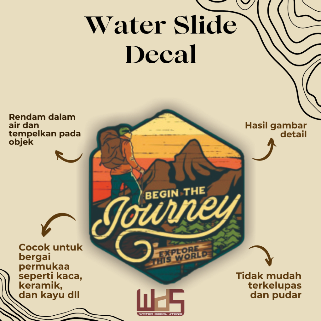 

WATER SLIDE DECAL PENDAKI / DECAL AIR / STIKER AIR / MERCHANDISE