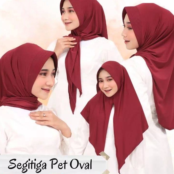 DISKON jilbab instan segitiga pet jersey premium  jilbab instan jersey  Hijab Segitiga Instan Pet An