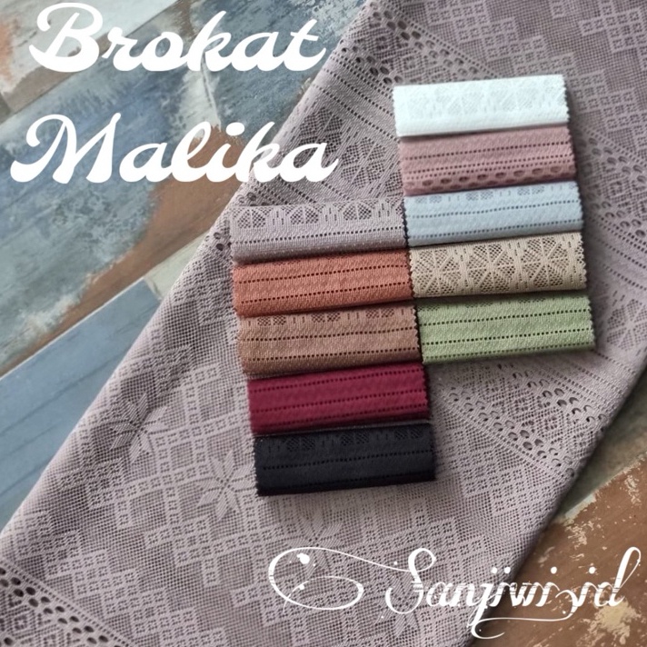 COD Kain Kebaya BrokatKain Brukat Malika Salur Motif Random