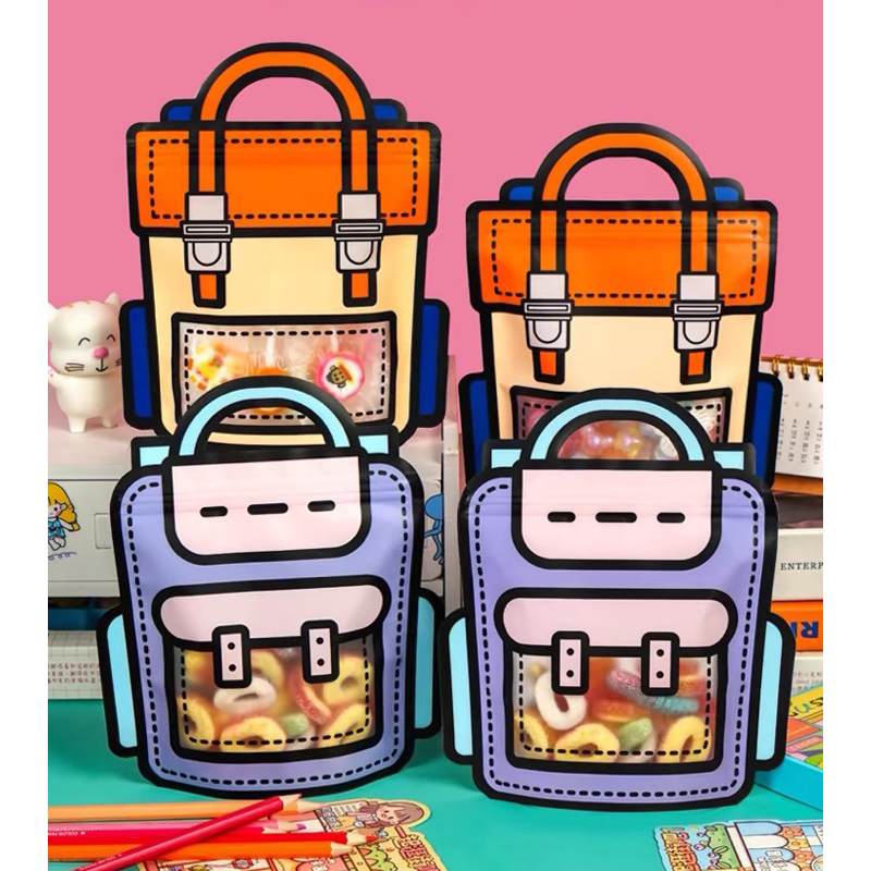 

PLASTIK BINGKISAN ZIPLOCK STANDING GOODIE BAG / PLASTIK HAMPERS ULANG TAHUN ANAK