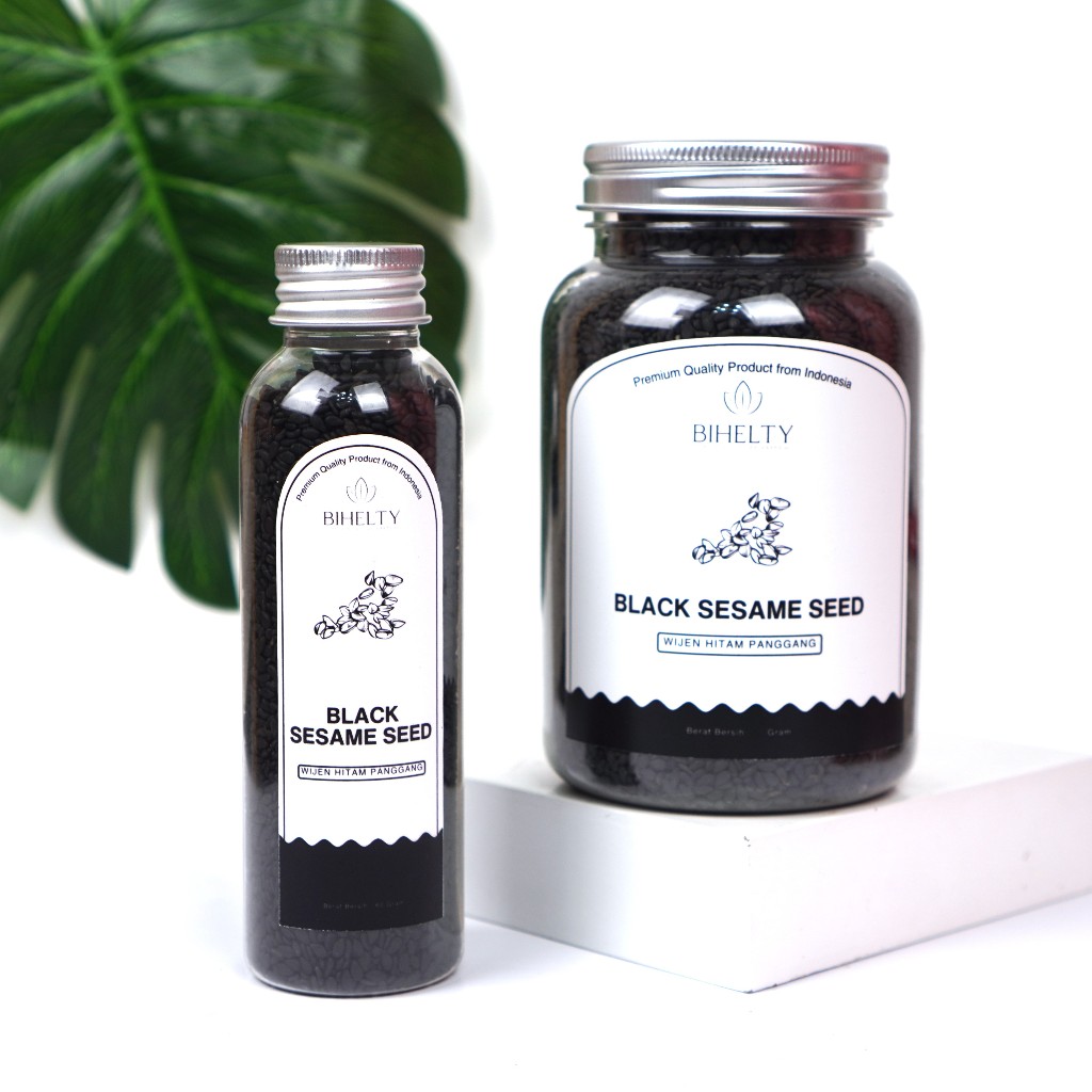 

Biji Wijen Hitam Sangrai Panggang Black Sesame Seed Roasted - Bihelty