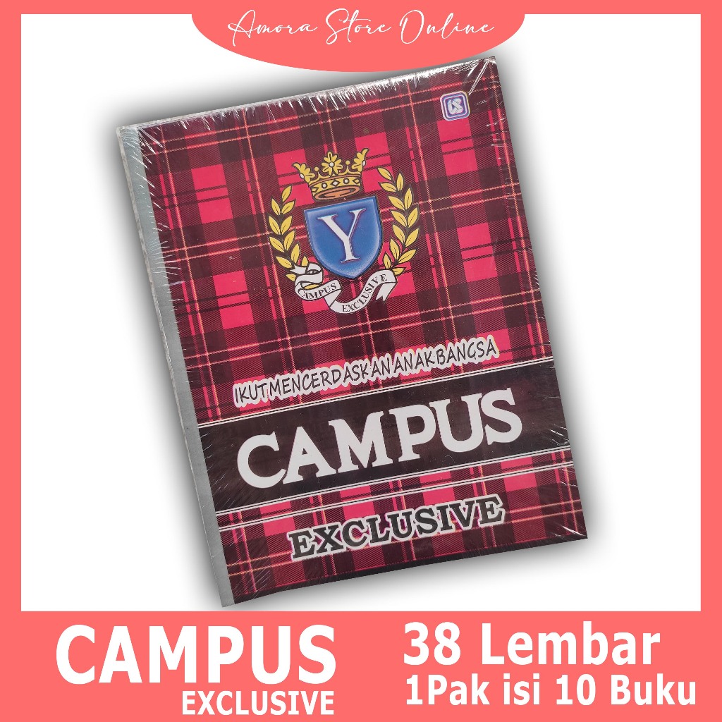 

Buku Tulis CAMPUS38lembar / 1pak ( 10pcs ) Buku CAMPUS Kecil 38 Lembar