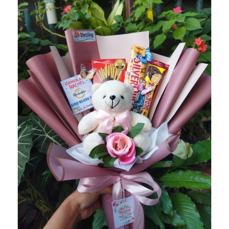 

Buket bunga boneka snack murah