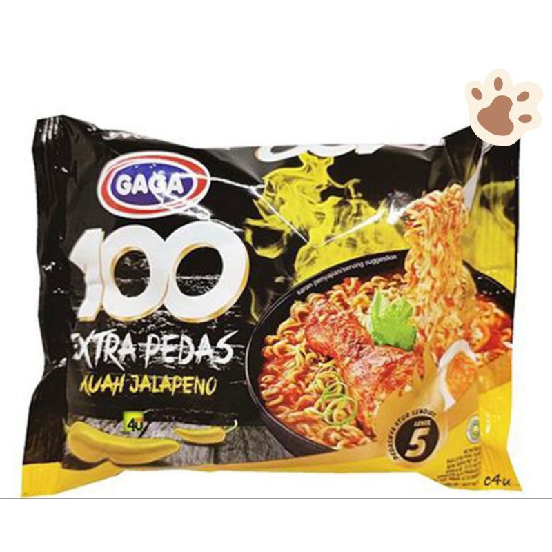 

Mi Gaga 100 extra pedas level 5 Mie instan kuah goreng Jalapeno 85gr