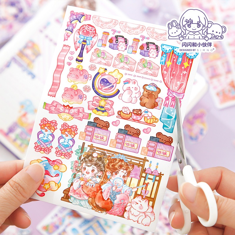 

[WindHeart] 15 lembar Sticker sheet pack happy holiday girls trip sticker sheet pack series