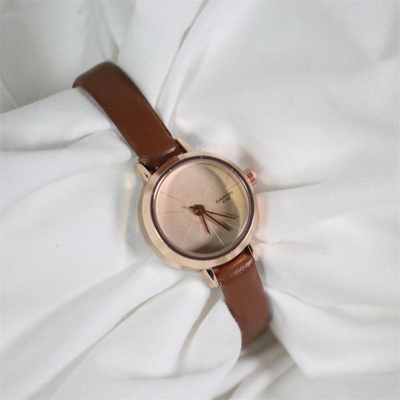 CIELO Jam Tangan Kecil Wanita Korea Kuarsa Retro Ulzzang Strap Tali Kulit Jam Analog Vintage Gaya Tahan Air Warna Bulat Kecil Jam Cewek Elegan Mewah Korea Barsh Fashion Korean Analog Woman Mini Round Watch kinian Bahan PU Leather Jam Tangan-4