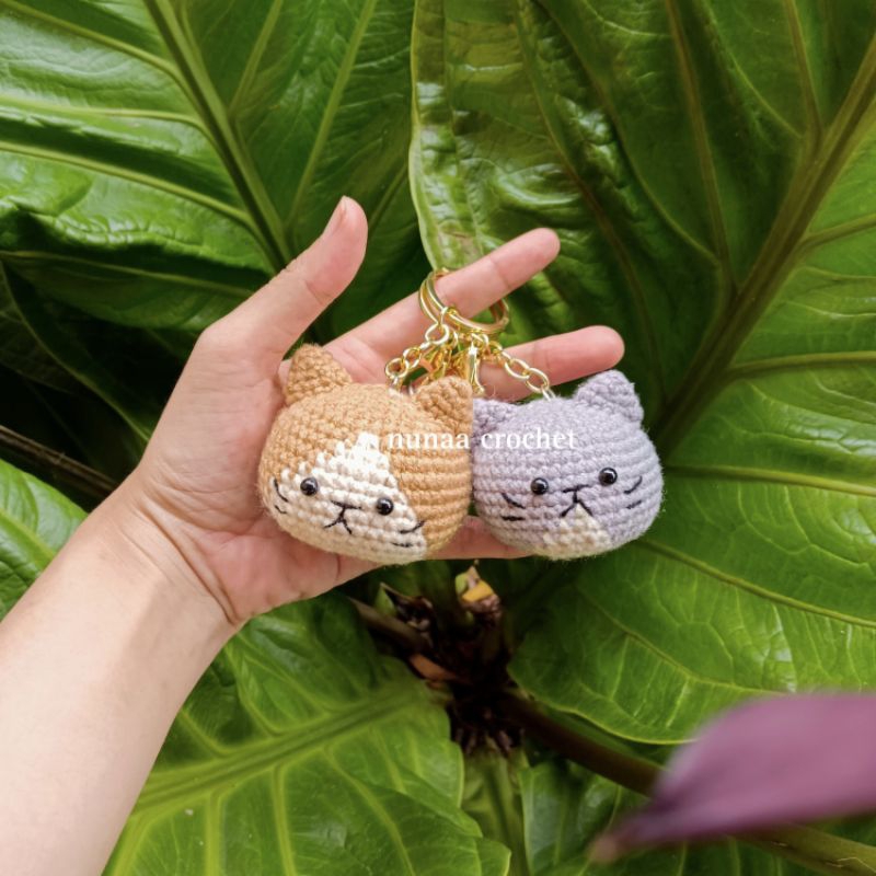 [Amigurumi] Gantungan Kunci Kucing | Boneka Rajut Kucing | Boneka Rajut Custom