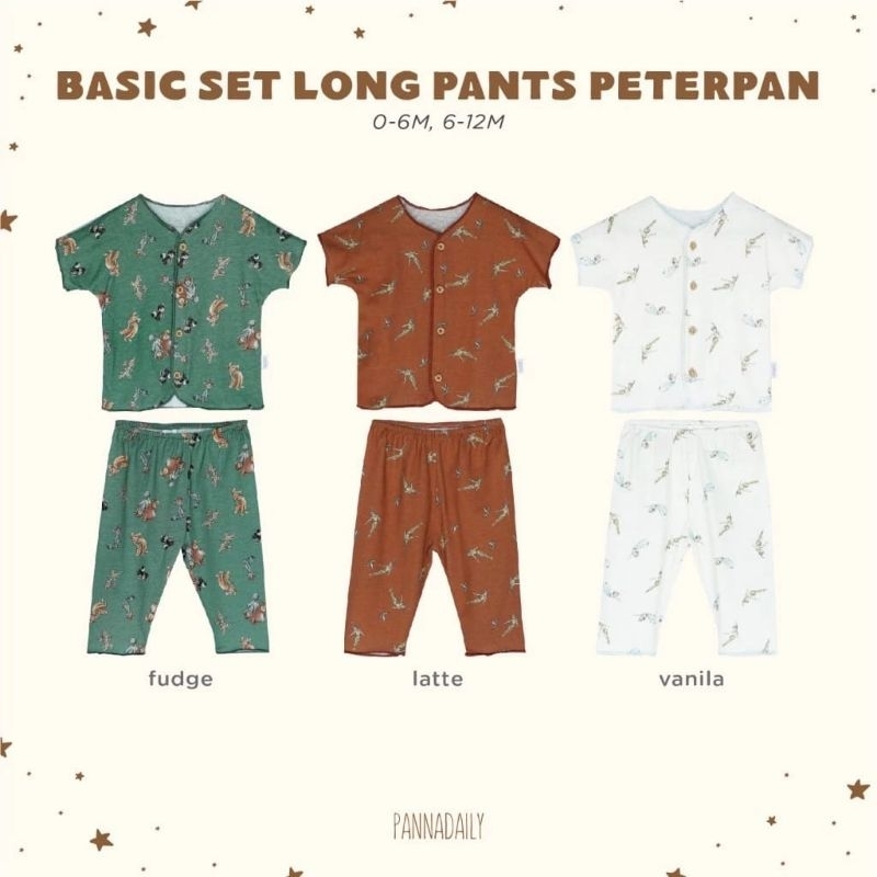BOHOPANNA - PANNA BASIC SET LONG PANTS PETERPAN - SETELAN ANAK