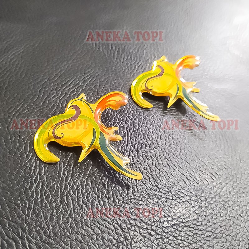 Pin Wonderfull Indonesia Gold Fiber Pin Logo Wonderful Indonesia - Aneka Topi