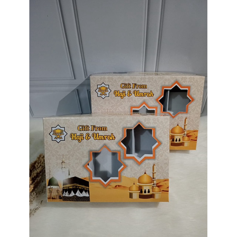 

Dus Kotak Kemasan Oleh-Oleh Haji dan Umroh isi 50pcs
