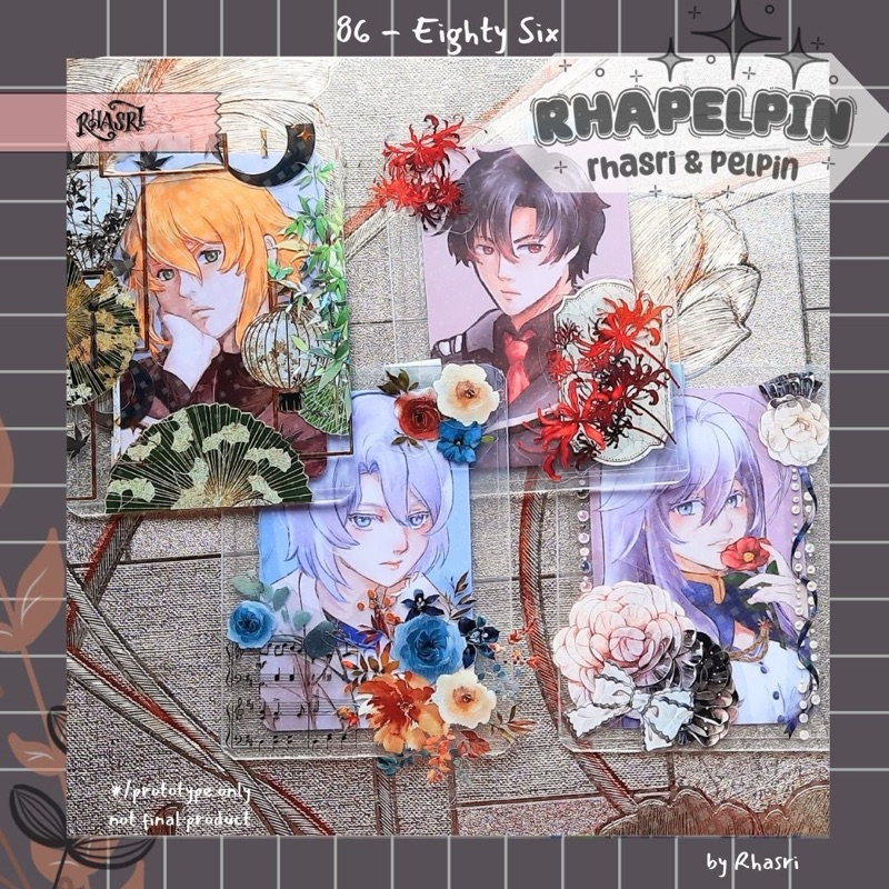 photocard anime 86 eighty six photo card sticker shin undertaker handler one lena theo annette theot