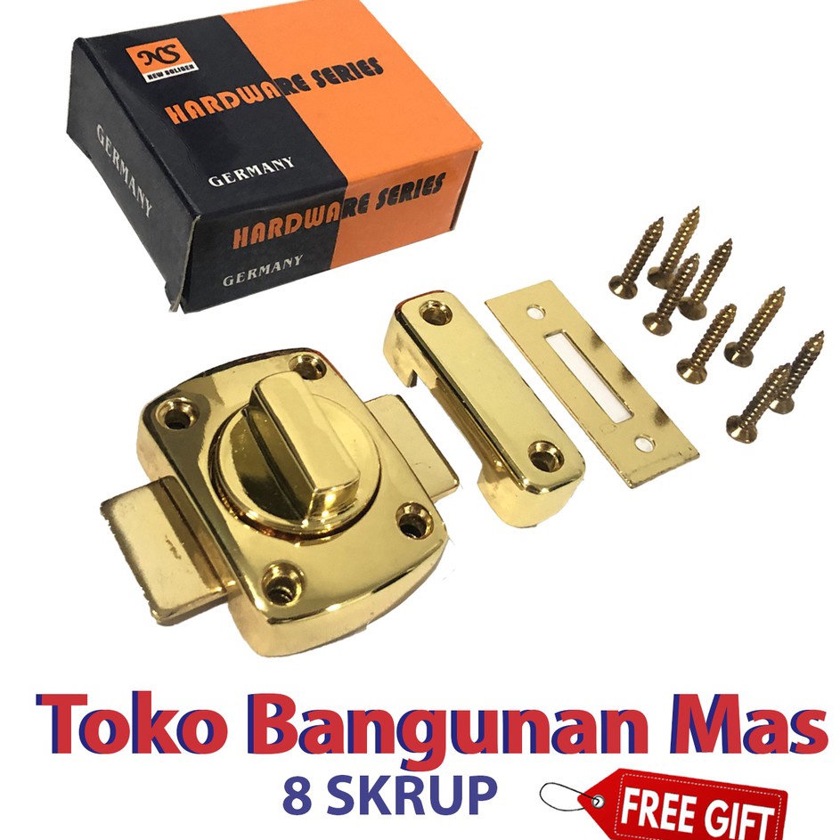 Terjangkau Grendel Putar Soligen  Grendel Slot Pintu Jendela  Grendel WC PUTAR