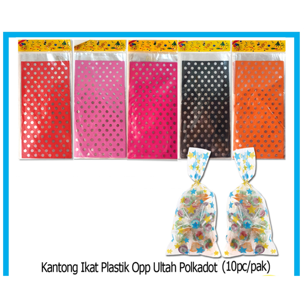 

Plastik bingkisan motif polkadot ukuran sedang