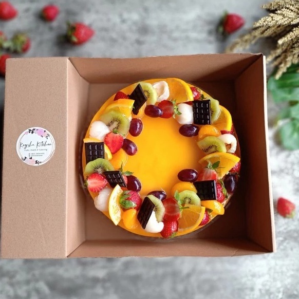 Pilih Ini Dus Box Pudding Packaging Kotak kue Puding Sekat Window mika UK 22