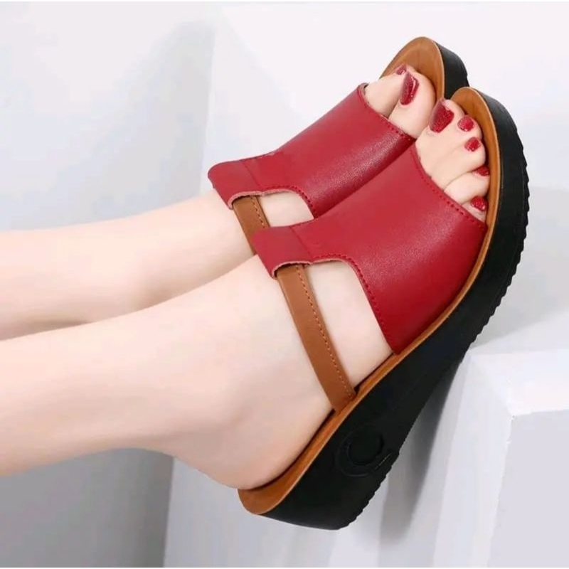 Sandal wanita sandal wedges terbaru 2024 sandal wedges calbi sandal calbi terbaru