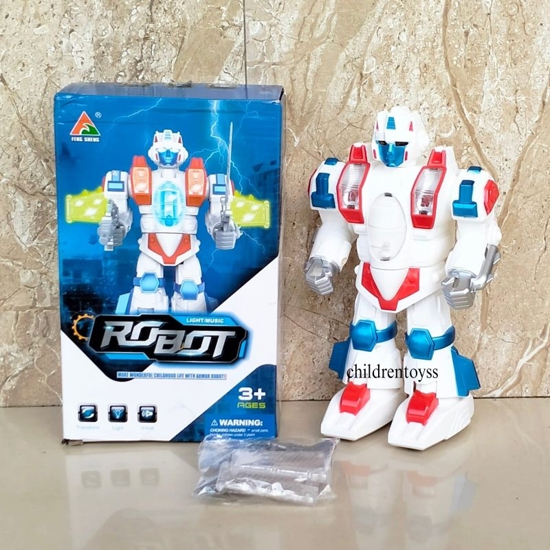 Mainan robot baterai / Mainan robot space fighter baterai FW2060A