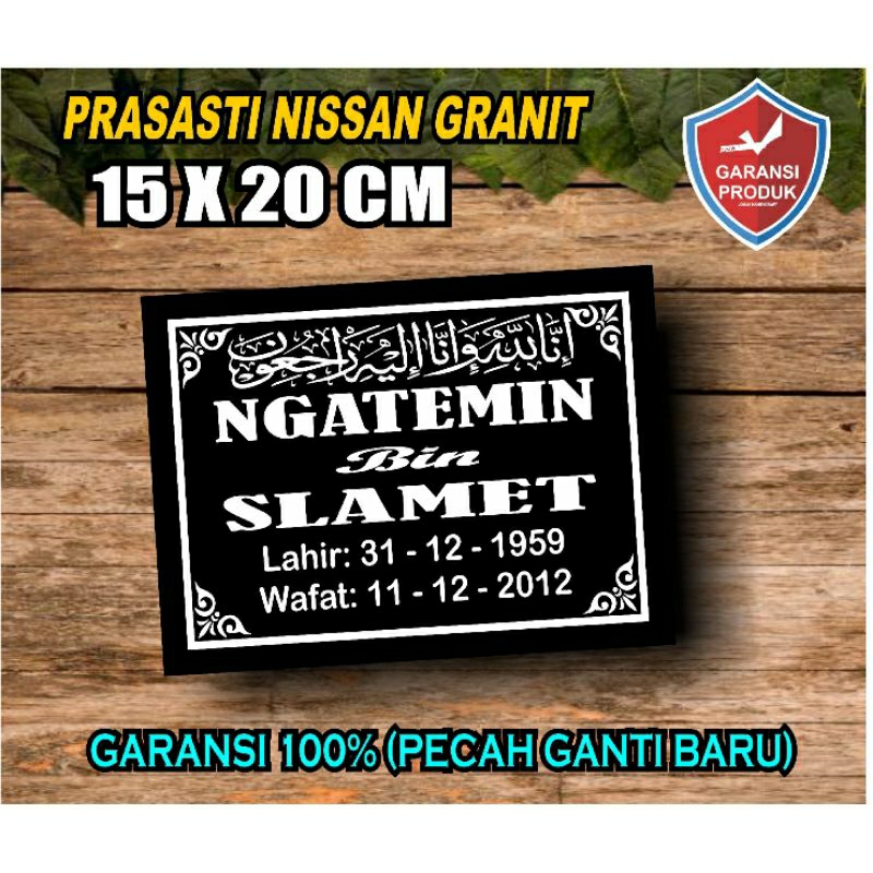 ( Grosir Murah ) Reques Nama Batu Nisan GRANIT CAT PUTIH 20x15 CM dan 10x20 CM super murah.Harga Eko