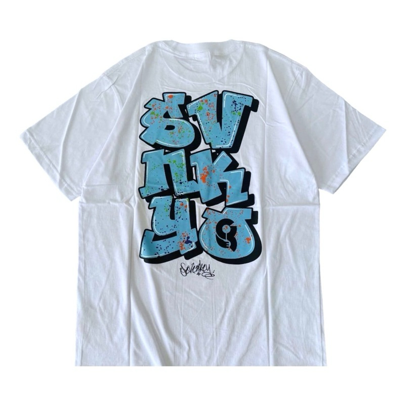 t-shirt distro t-shirt pria baju pria kaos distro kaos pria SEVENKEY GRAFITY PUTIH kaos oversize kao