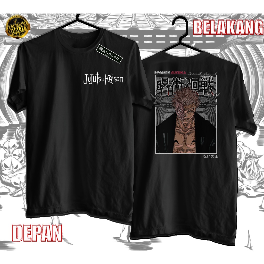 Baju Anime jujutsu kaisen ryomen sukuna - kaos anime - baju wibu - anime viral - anime keren - anime