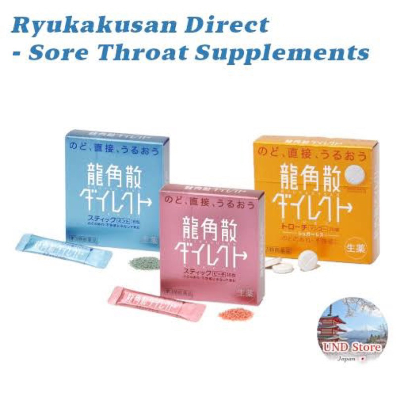 

RYUKAKUSAN Obat Tenggorokan Jepang Peach Mint Mango