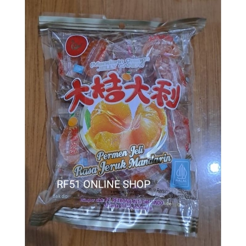 

JELLY JERUK 500gr HONG MAO CHEN LIANG JI ( PERMEN JELI RASA JERUK MANDARIN)