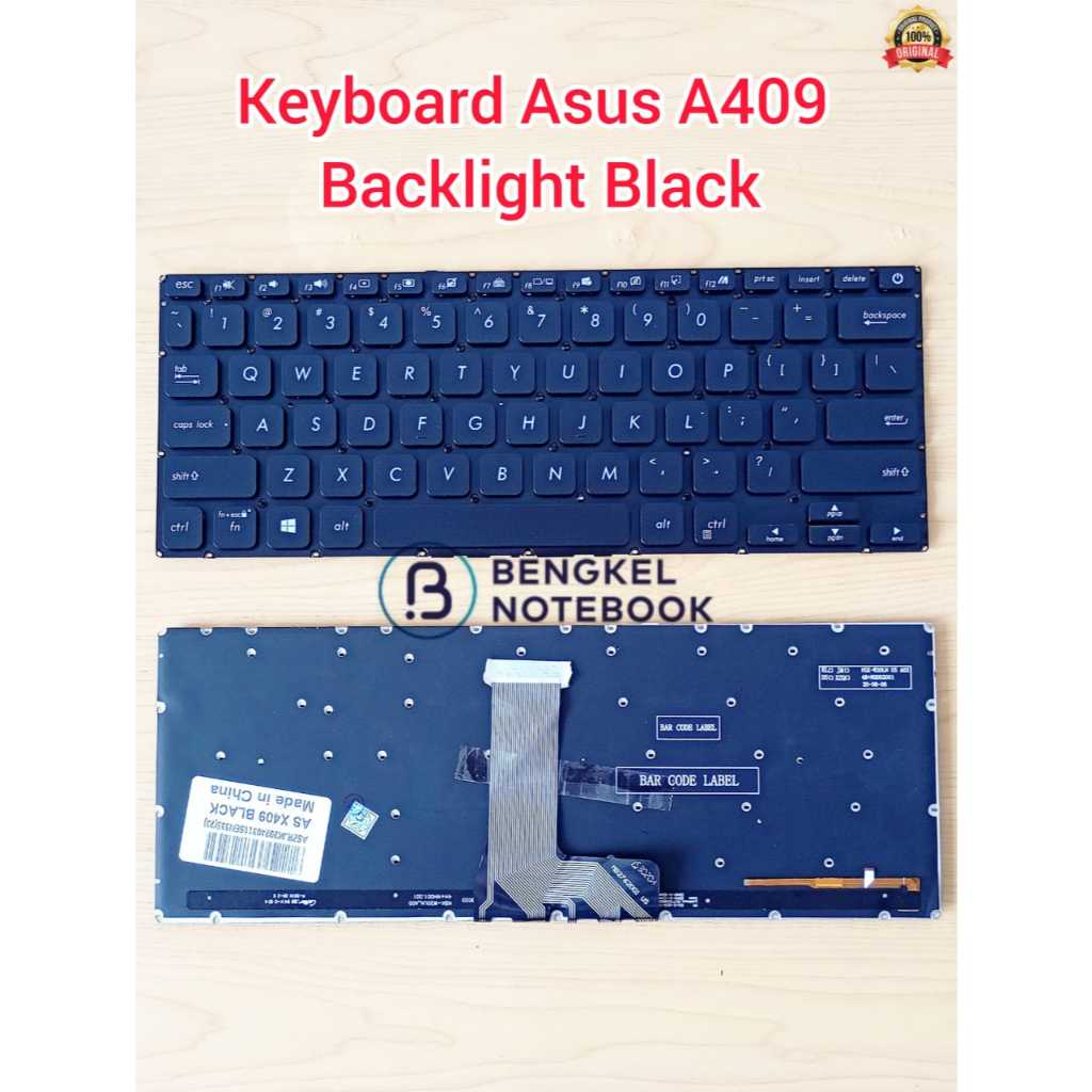 Keyboard Asus VIVOBOOK A409 X409B X409F X409L X409U A408 A420 A420U A416M A416J A416E A420UA M409 M409B A416 A415 A416M A416J A416E X416  X416JA X416J X415 X415MA X415J M415D Y1411 Y1411CD Y1411CDA-BV426T P1411 P1411CMA Backlight Black