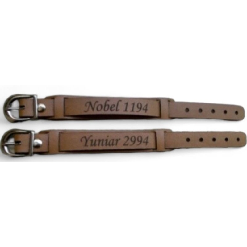 Gelang kulit Asli, Alami,Handmade, Berkualitas,Pria/Wanita,Gelang Vintage, Modern, Custom ukir nama)