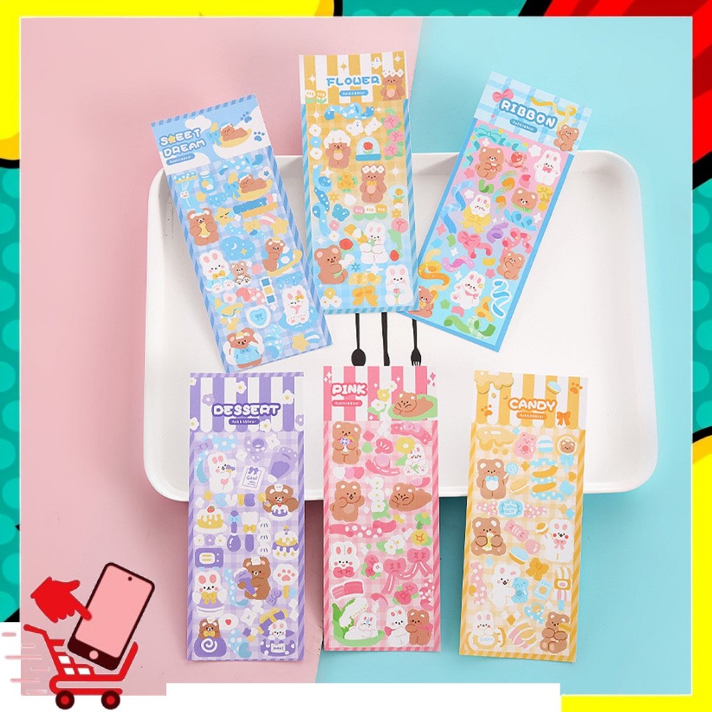 

FPS STICKER WATERPROOF KARTUN BEAR RABBIT HOLOGRAM STIKER MOTIF KARTUN BERUANG DAN KELINCI KOREA LUCU ANTI AIR DEKORASI HANDBOOK SCRAPBOOK DIY STICKER BOTOL MINUM TUMBLR VIRAL LUCU MURAH CANTIK