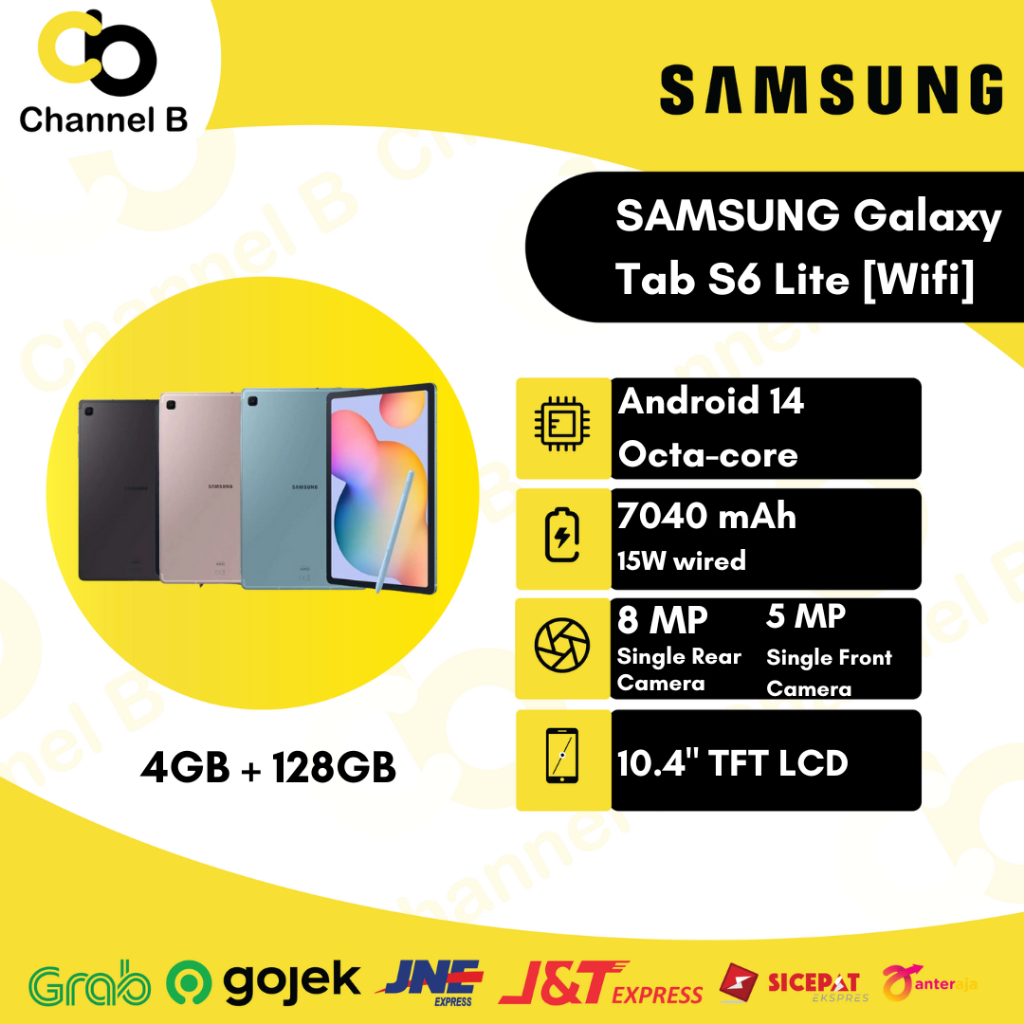 Samsung Galaxy Tab S6 Lite Wifi Tablet ( Ram 4GB + Rom 128GB ) - Garansi Resmi