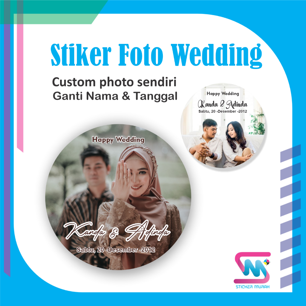 

Stiker Murah Bandung - Print Sticker Custom Foto Wedding