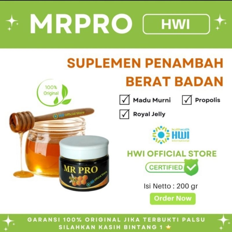 

MADU PROPOLIS PENAMBAH BERAT BADAN/MADU MR PRO HWI BPOM/MADU ANTI AGING