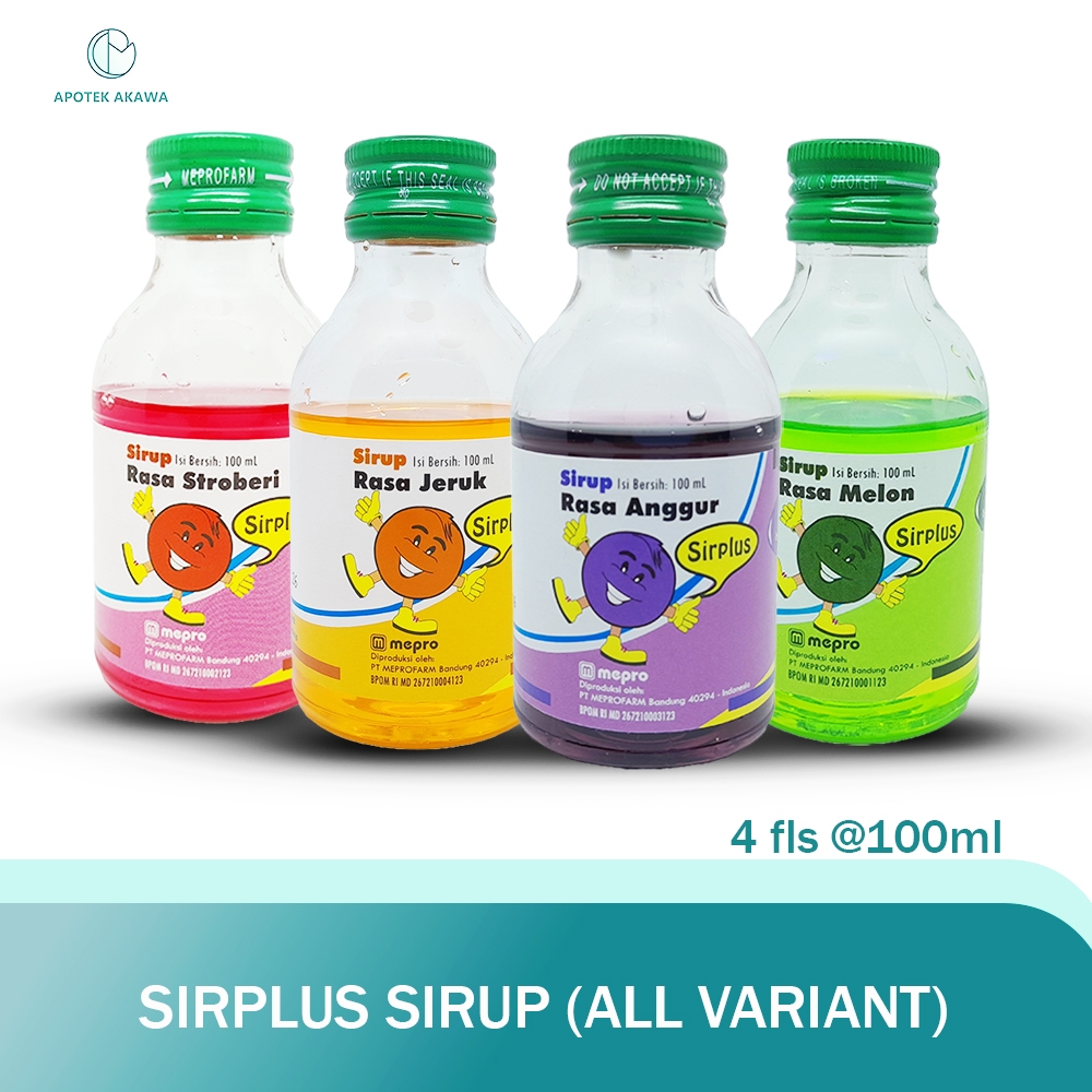

(BUNDLING) SIRPLUS SIRUP ALL VARIANT @100 ML / PEMANIS OBAT PUYER / APOTEK AKAWA