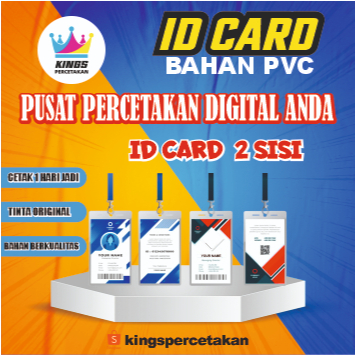 

Cetak ID Card PVC 2 sisi Murah Custom Desain Dan Size