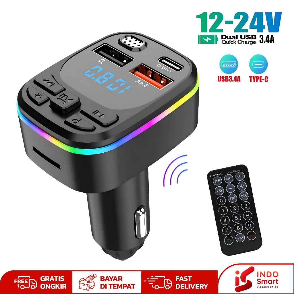 Car Charger / Transmitter Bluetooth Mobil / Modulator Bluetooth Mobil / Car Bluetooth Charger FM