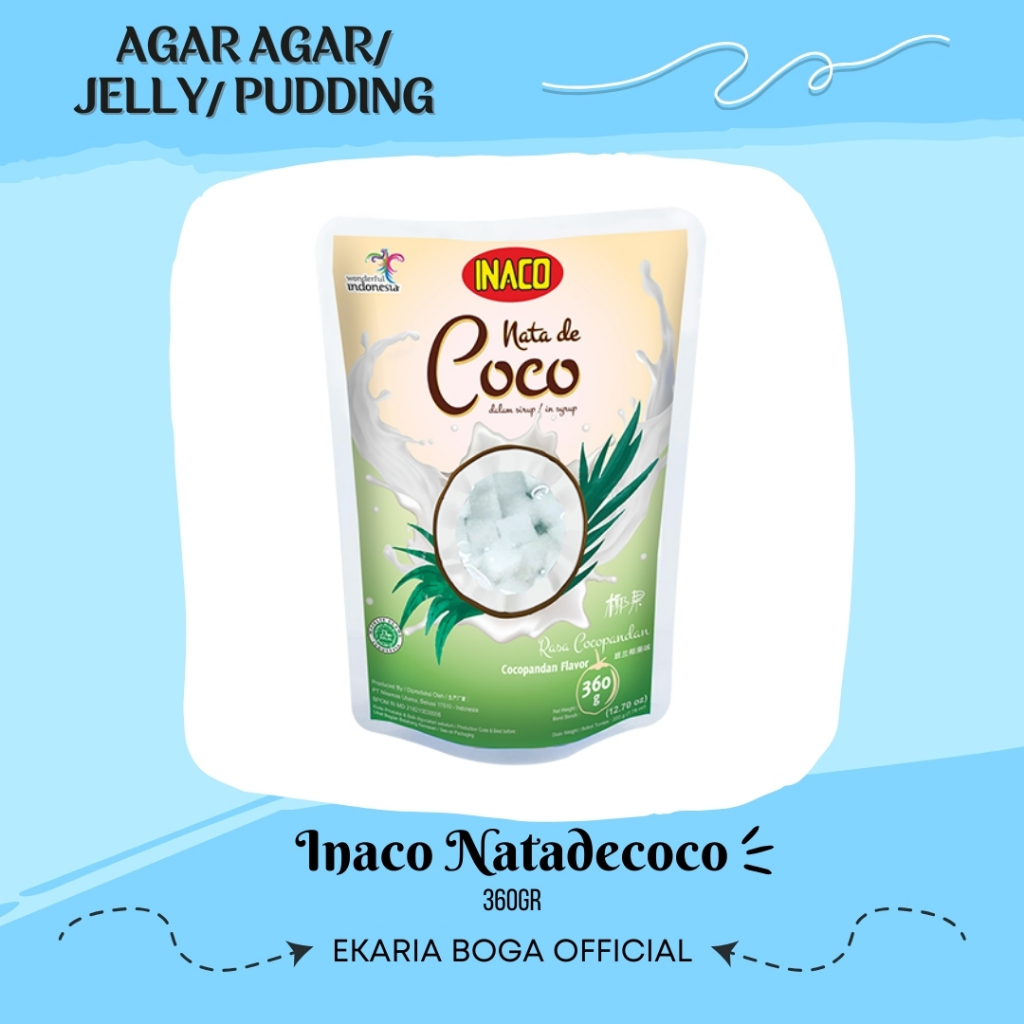 

JELLY | AGAR AGAR | PUDDING | INACO NATA DE COCO DALAM SIRUP | POUCH | INACO NATADECOCO 360GR