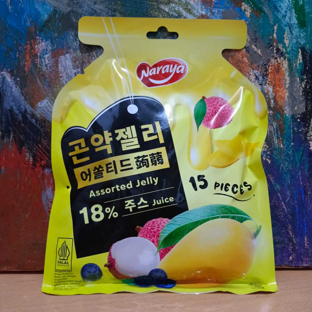 

NARAYA 15x20gr Konnyaku Jelly Assorted Fruit, Lychee, Mango, Blueberry 300gr