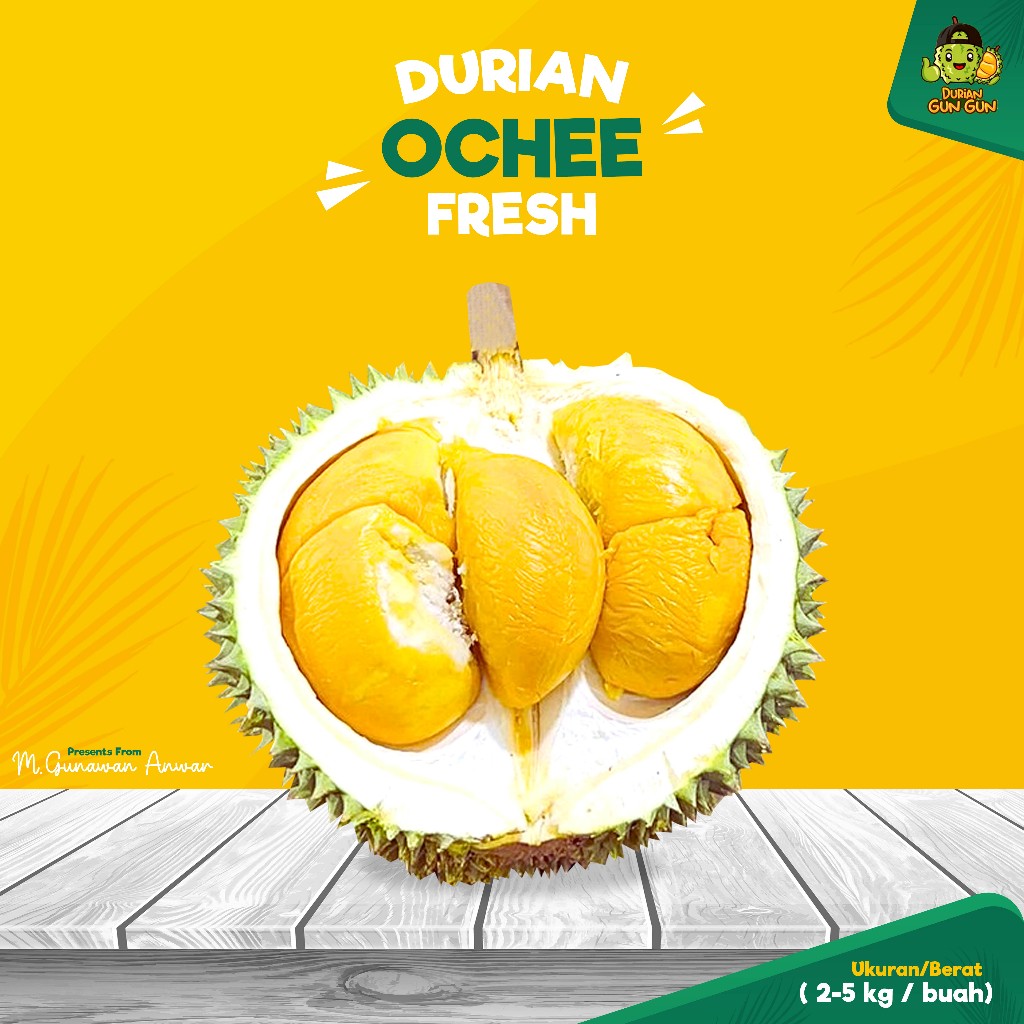 

Durian Ochee Fresh Malaysia Duren utuh 1 Buah HARGA/KG