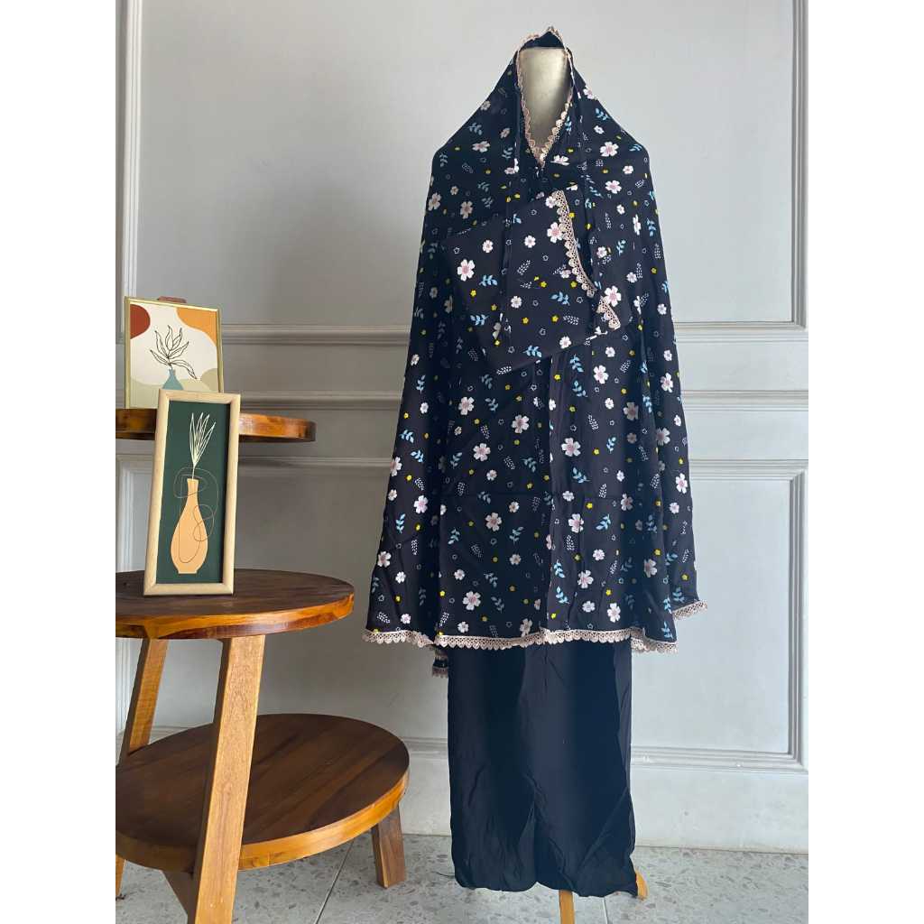 MUKENA ANAK TANGGUNG RAYON MOTIF MELATI SUPER PREMIUM /MUKENA TERBARU