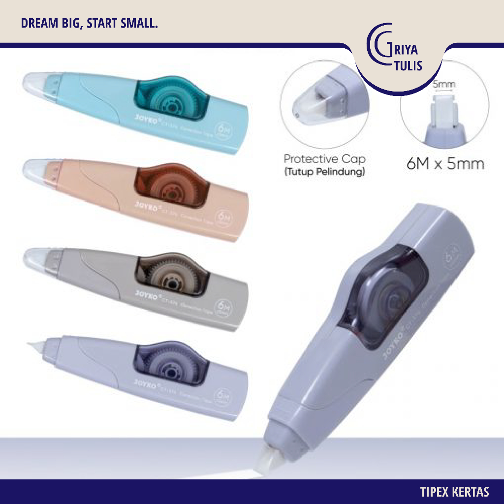 

Joyko Correction Tape 6m x 5mm (TipeX Kertas) CT-574