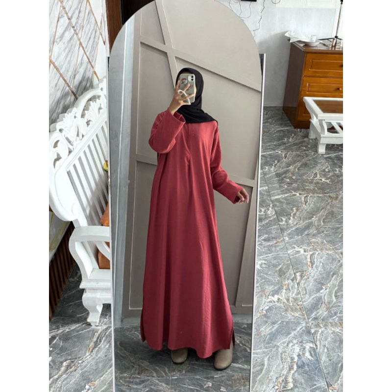 [BEST SELLER] Daily Polos Long Busui | Gamis Simple Abaya-Guava
