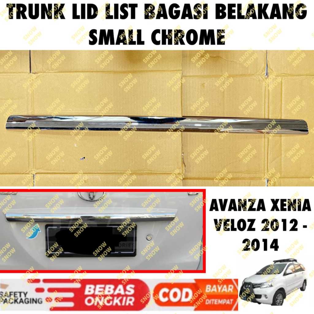 Trunk Lid Avanza Xenia Veloz 2012 2013 2014 List Bagasi Belakang Small Cover Chrome