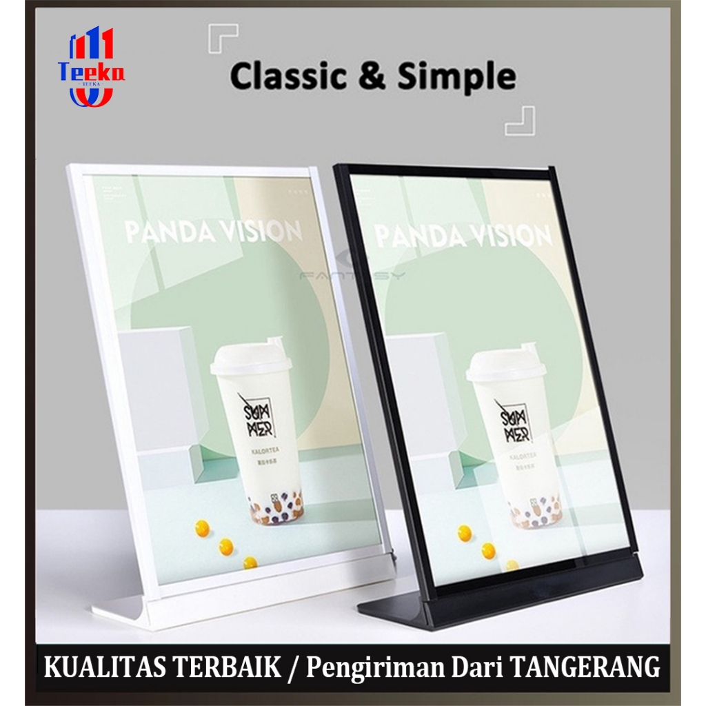 

TEEKA Tempat Brosur Akrilik LED A3/A4 - Display Menu Restoran Berlampu, Ringan, Elegan untuk Promosi Toko